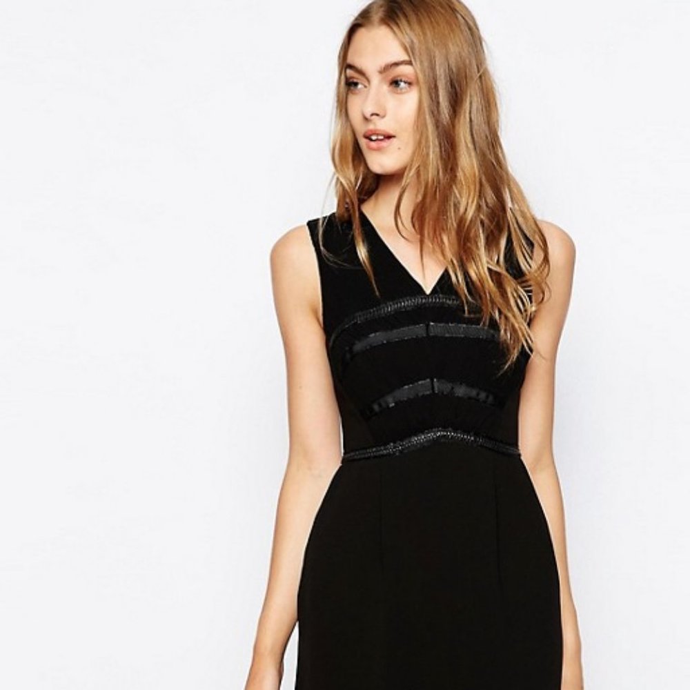 Reiss Elodie Black Cocktail Dress - US Size 2